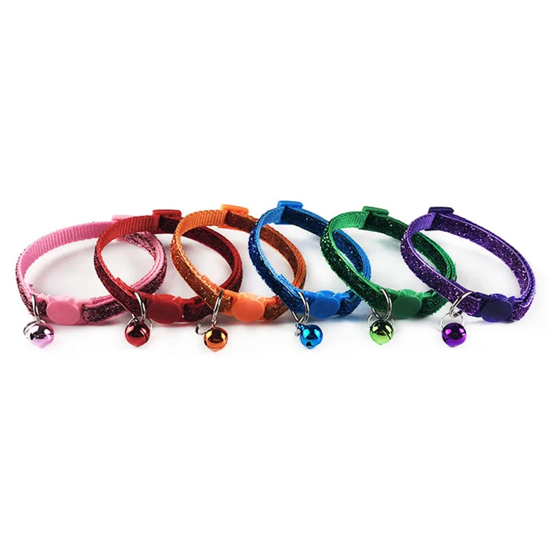 Модный ошейник BlingBling для кошек с колокольчиком домашних питомцев щенков