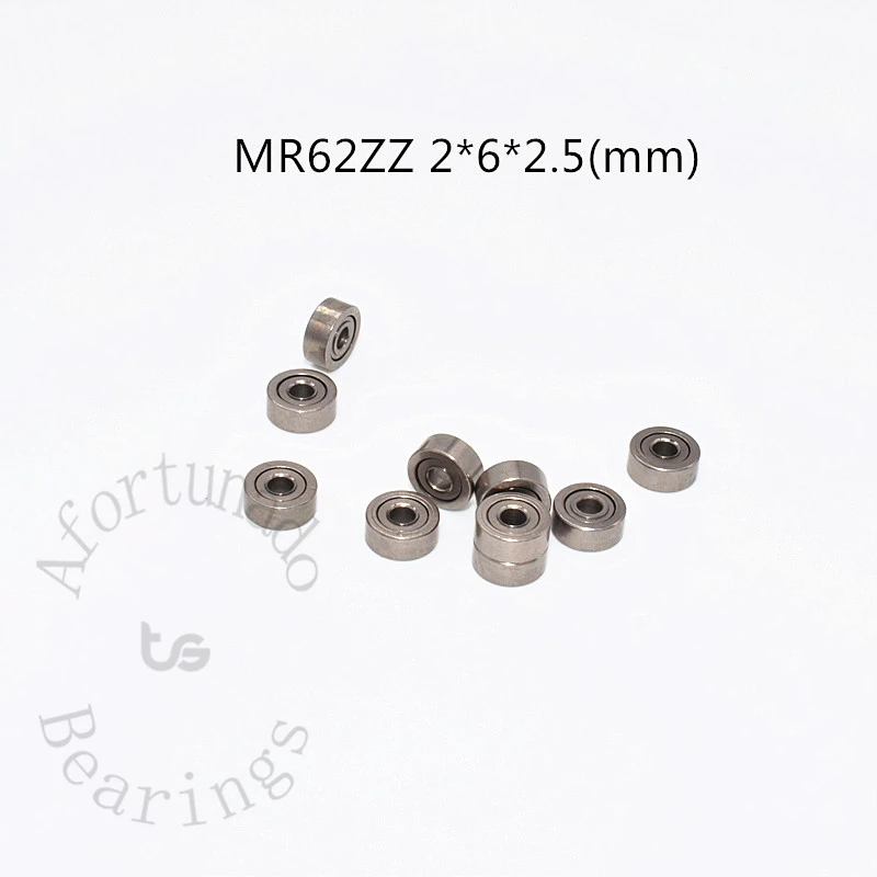 Bearing 10pcs MR62ZZ 2*6*2.5(mm) free shipping chrome steel Metal Sealed High speed Mechanical equipment parts
