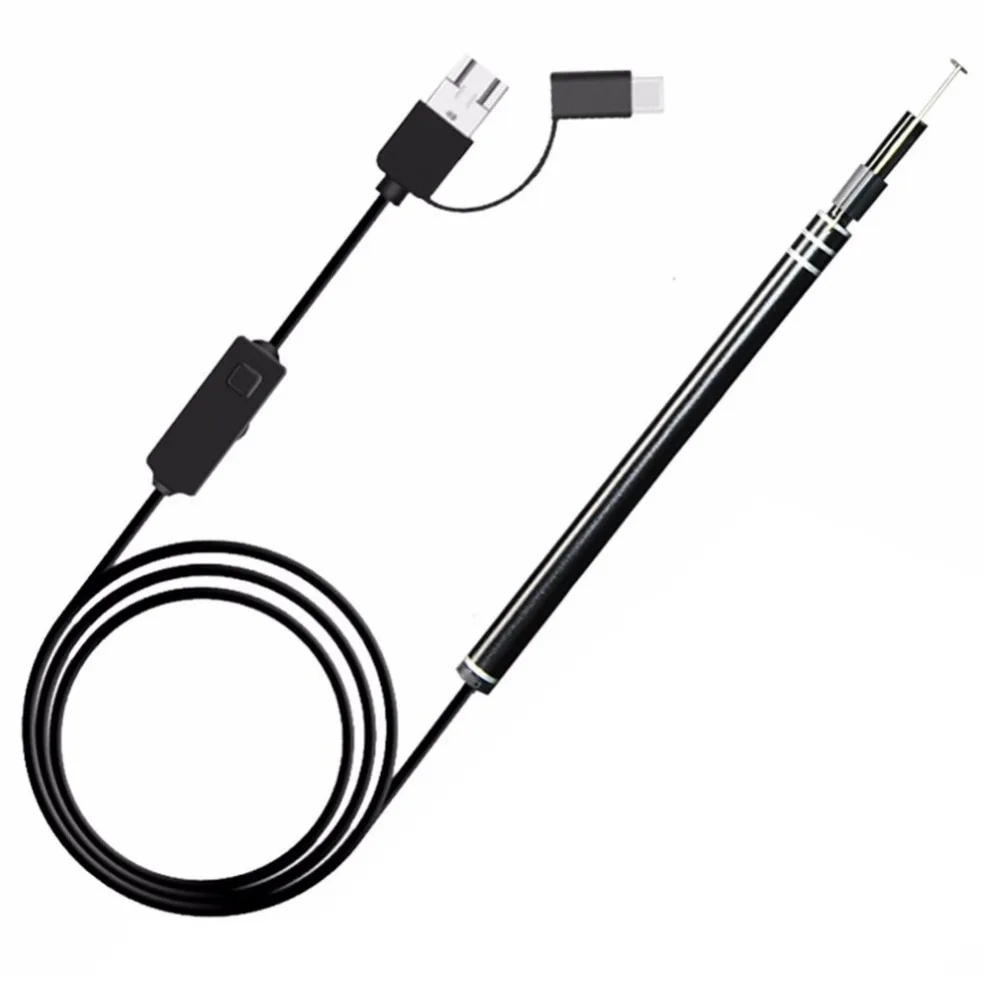 New USB Ear Cleaning Tool HD Visual Spoon Multifunctional Earpick With Mini Camera Pen Care In-ear Endoscope | Красота и здоровье