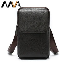 mva cowhide leather mens waist bags male fanny pack leather bag belt men small travel waist pack for phone mens belt 8898