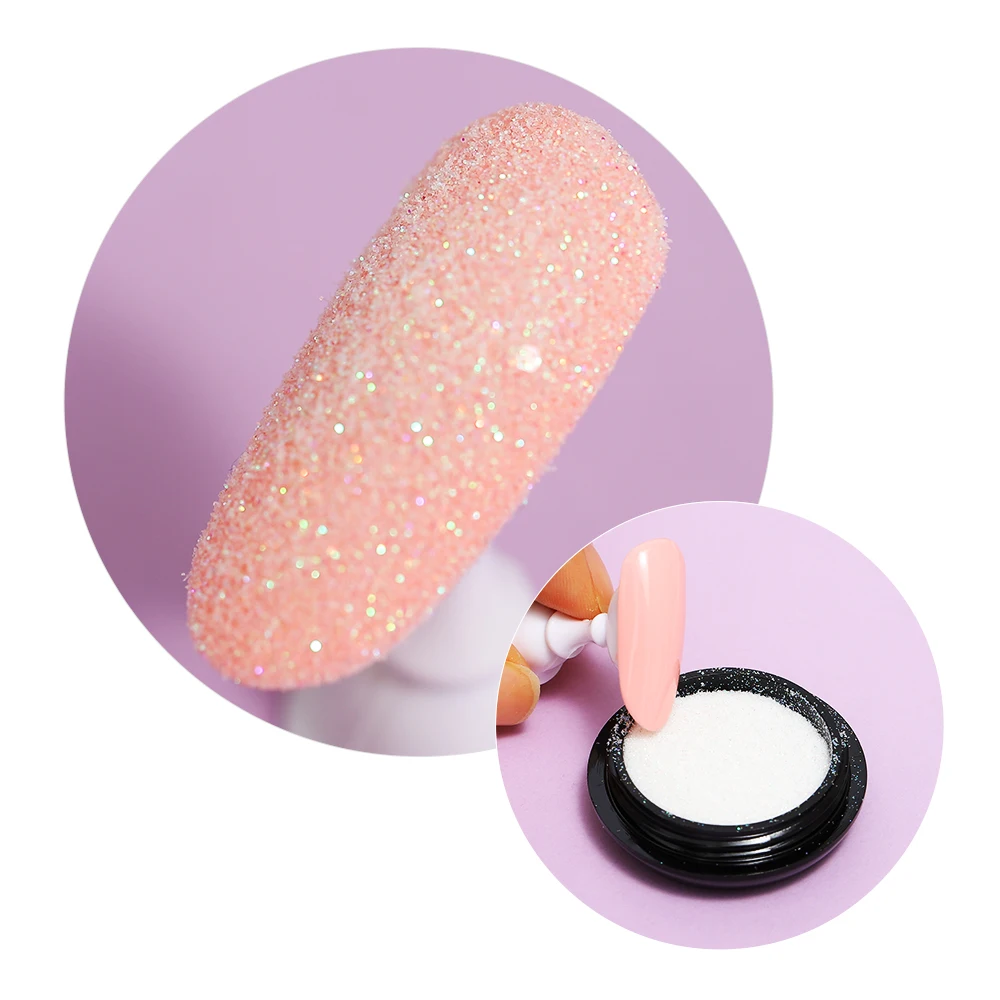 2 г/кор. сахарный плюшевый блеск для дизайна ногтей порошковая голографическая