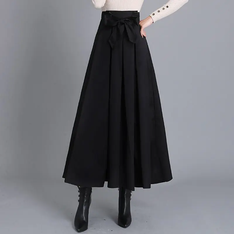 Женские модные удобные повседневные Элегантные гофрированные длинные юбки с