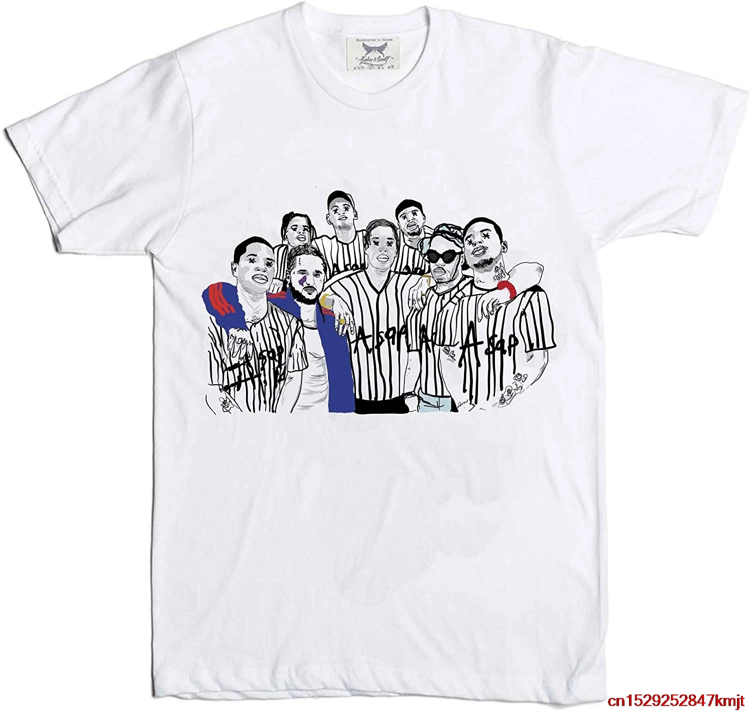 FGHFG ASAP Mob A $ AP Yams Ferg Tee (унисекс) (S)| |