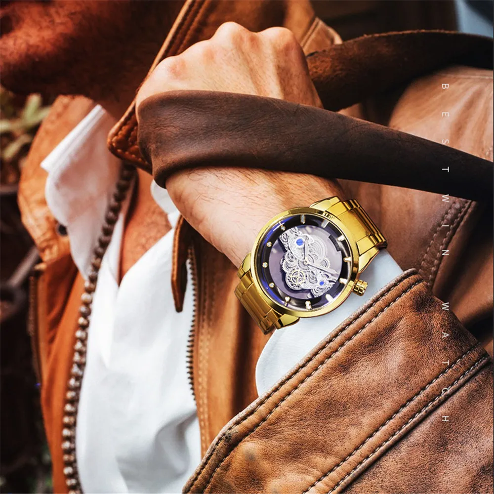 hot casual fashion luxury brand bestwin men watches waterproof quartz mens stainles steel wrist sport watch clock reloj hombre free global shipping