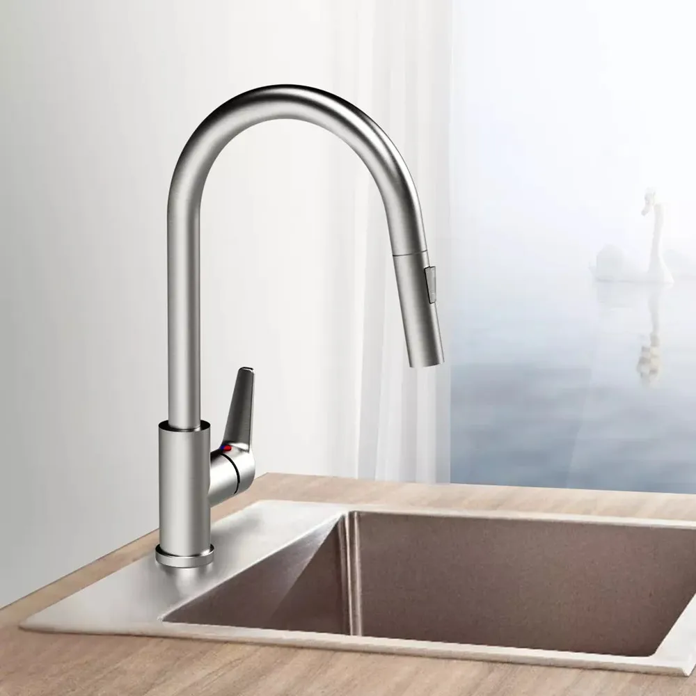 

Youpin VIOMI Stainless Steel Kitchen Basin Sink Faucet Tap 360Pull Out Rotation Hot and Cold Dual Control Water Saving Aerator