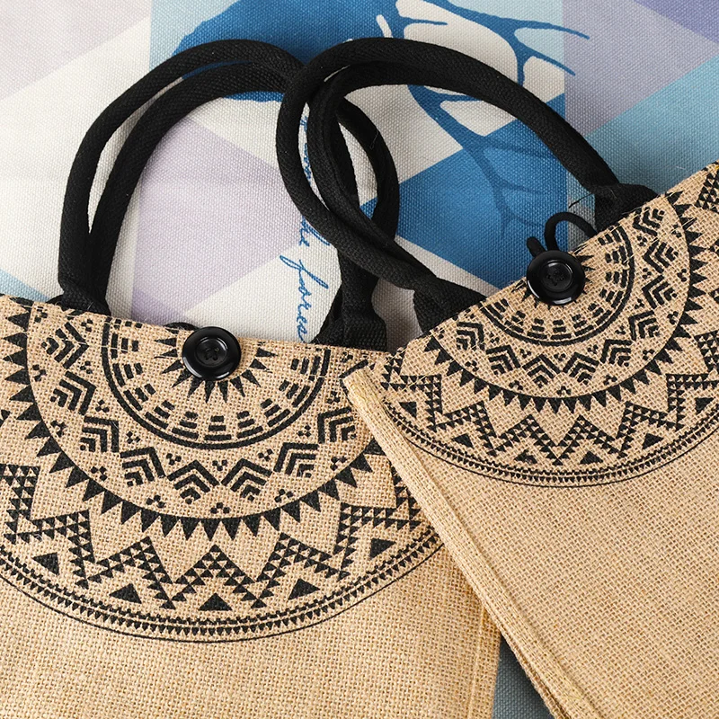 Новая мода 2020 3 размера ретро джутовая Мешковина хлопок экологичное белье