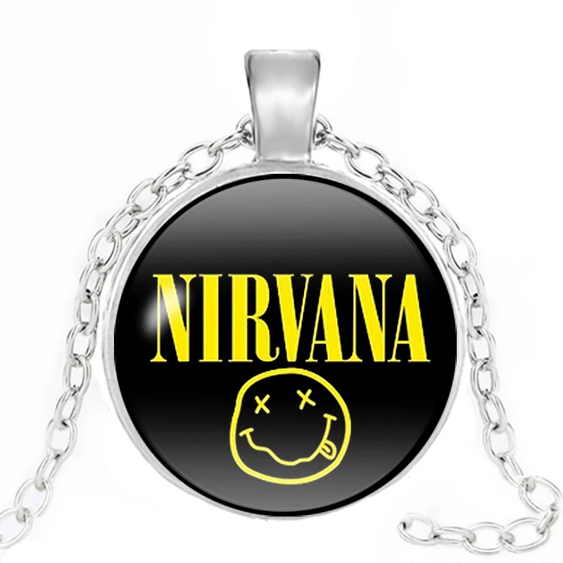 Рок группа Смайл Нирвана Браслеты Стеклянный подвесной брелок оптовая продажа