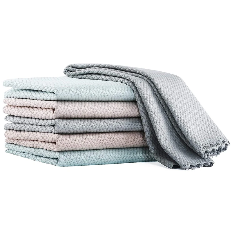 

Wipe Waterless Mark Microfiber Cleaning Cloth&Polishing Cloth,Reusable Household Cleaning Rags Pack of 6