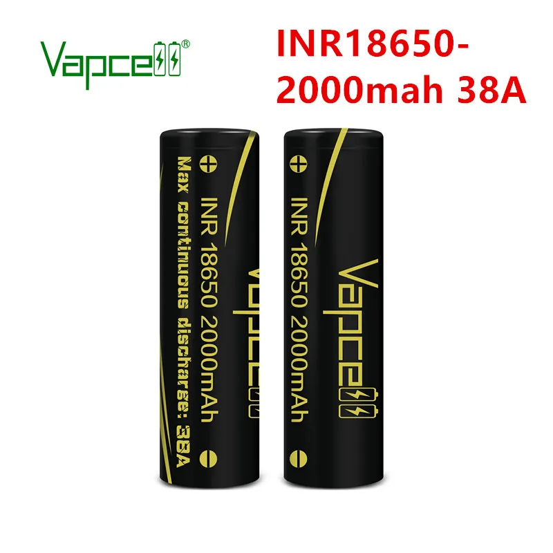 Бесплатная доставка Vapcell 18650 2000 мА/ч 38A литий ионная батарея 3 7 v равных VTC5A красивая
