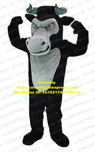 Костюм-талисман с длинными серыми рожками и желтыми глазами № 6077 | Тематическая