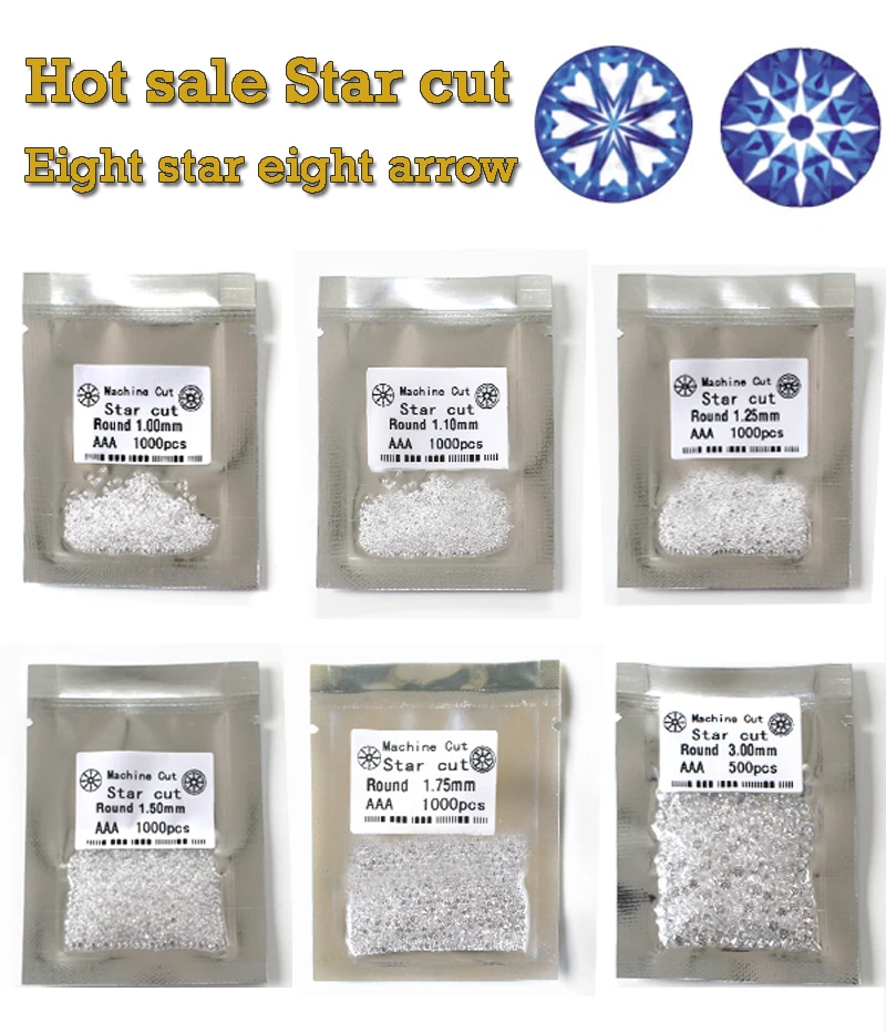 Завод Wuzhou Круглый Кубический цирконий блестящей огранки оптовая цена 1-3 мм