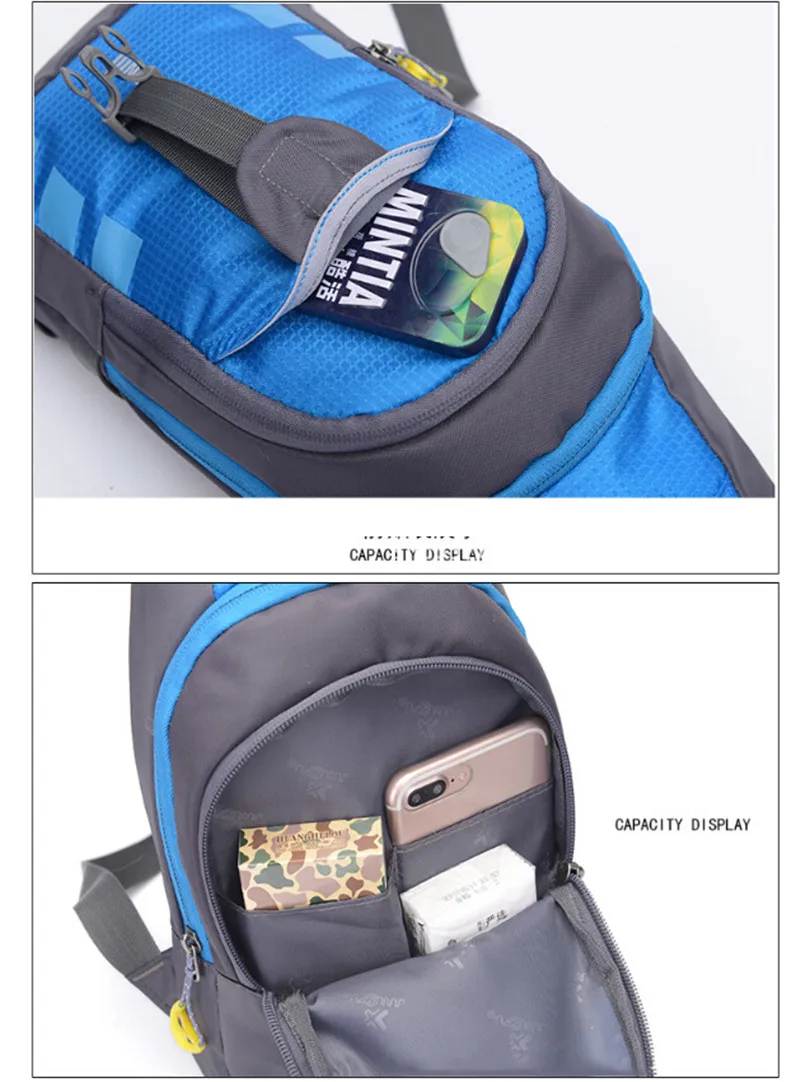 

NoEnName Mens Women Waterproof Small Chest Bag Pack Travel Sport Shoulder Sling Backpack Crossbody Bags Gift