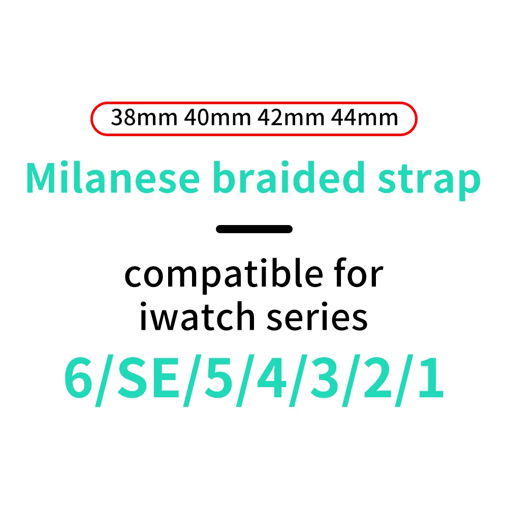 

Milanese Loop Stainless Steel Strap for Apple Watch 5 6 Se Band 40mm 44mm Watchband Bracelet for iWatch Series 4/3/2 38mm 42mm