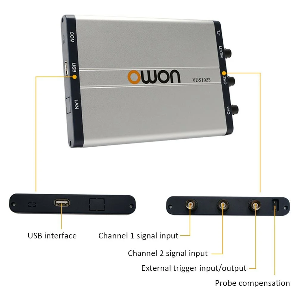 Цифровой осциллограф OWON VDS1022/VDS1022I 25 МГц частота дискретизации 100 Мвыб./с 2/4 канала