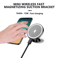 type cusb magnetic charger car phone bracket wireless charger stand air vent mount paste type 360%c2%b0 rotation mobile phone holder