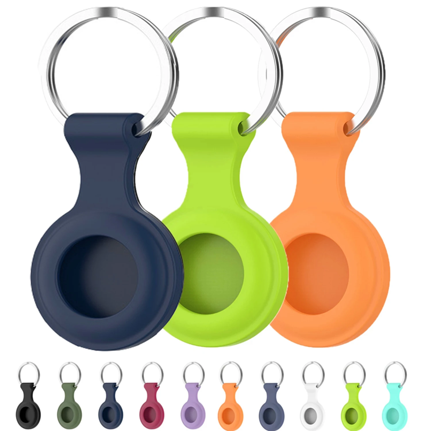 

Cover For Aircovered AirTag Case Silicone Protective Sleeve Bumper Case Compatible with Apple AirTags Tracker Buckle