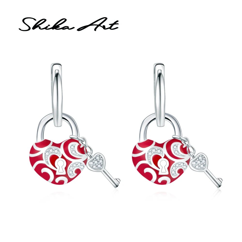 Женский ювелирный набор SHIKA ART кольцо с подвеской и эмалью из стерлингового