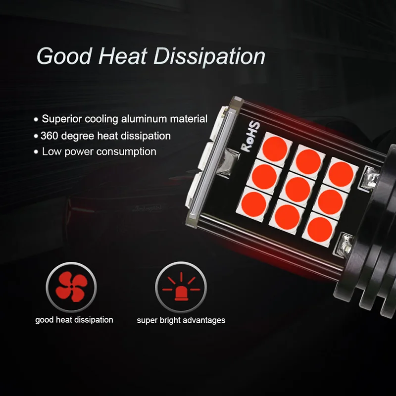 1 шт. Автомобильный светодиодный сигналы стояночного тормоза лампа 7443 BAY15D P21/5 Вт