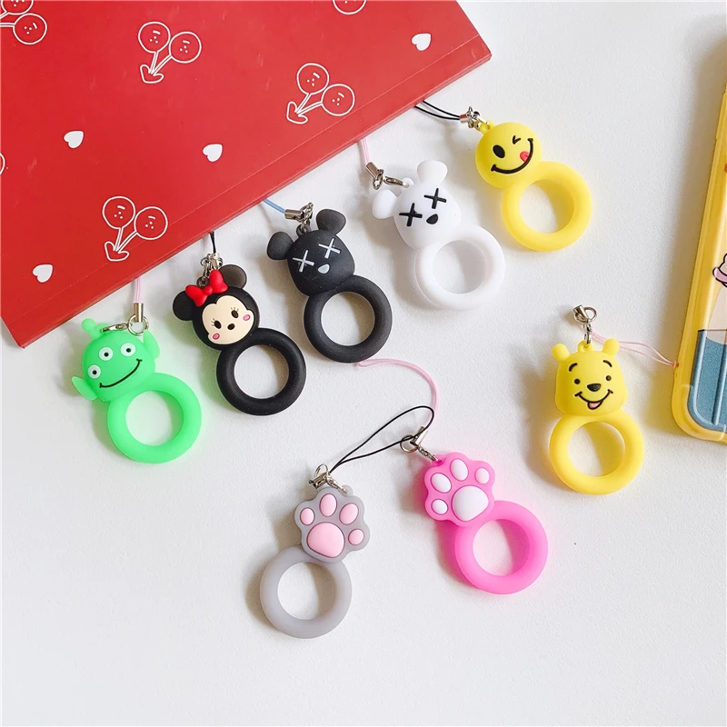 Силиконовые шнурки для ключей ремни телефонов брелоки мобильных кольца