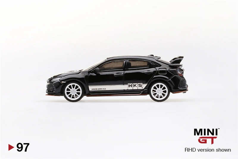 MINI GT 1:64 Honda Civic Тип R HKS черные модели RHD литые автомобилей | Игрушки и хобби