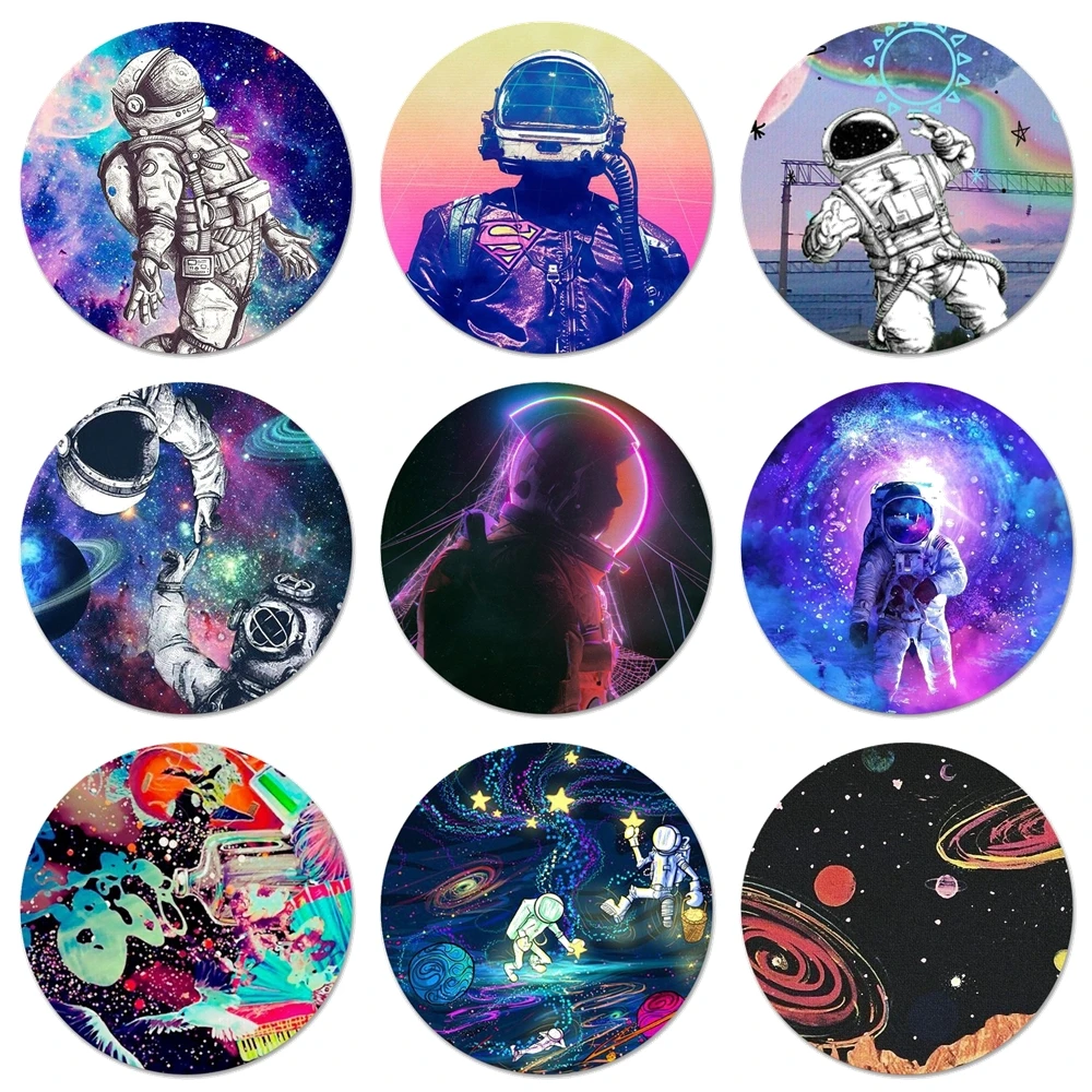 

58mm Trippy Art Aesthetic Space Astronaut Icons Pins Badge Decoration Brooches Metal Badges For Clothes Backpack Decoration