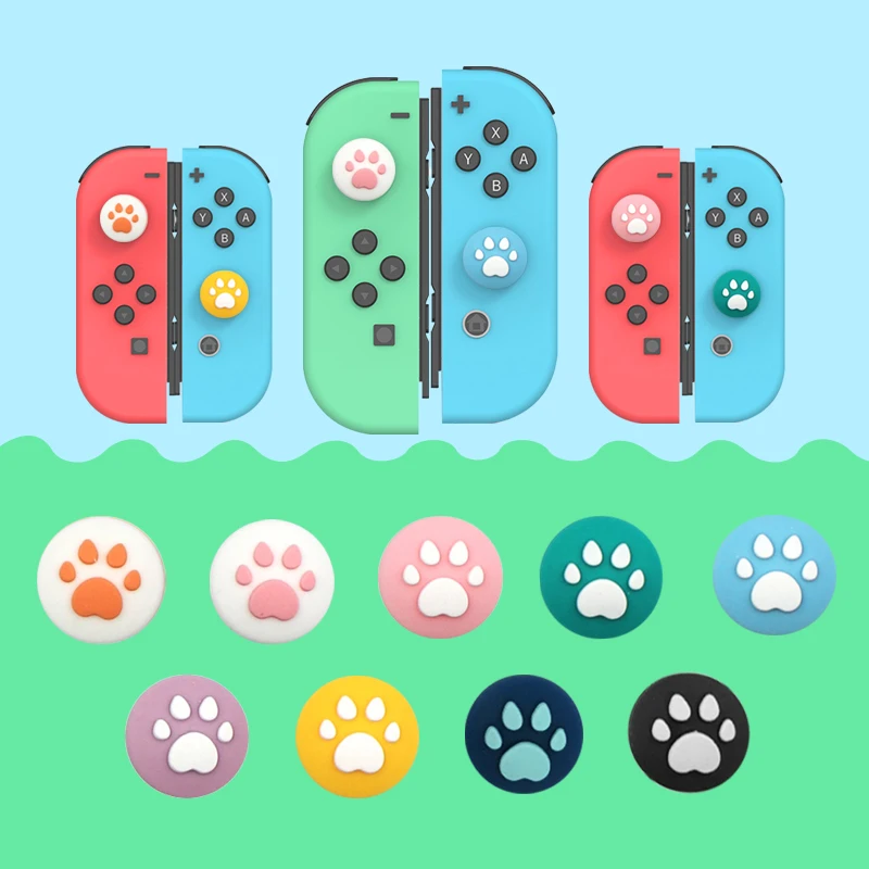 4 шт. противоскользящие силиконовые ручки с кошачьей лапой для большого пальца