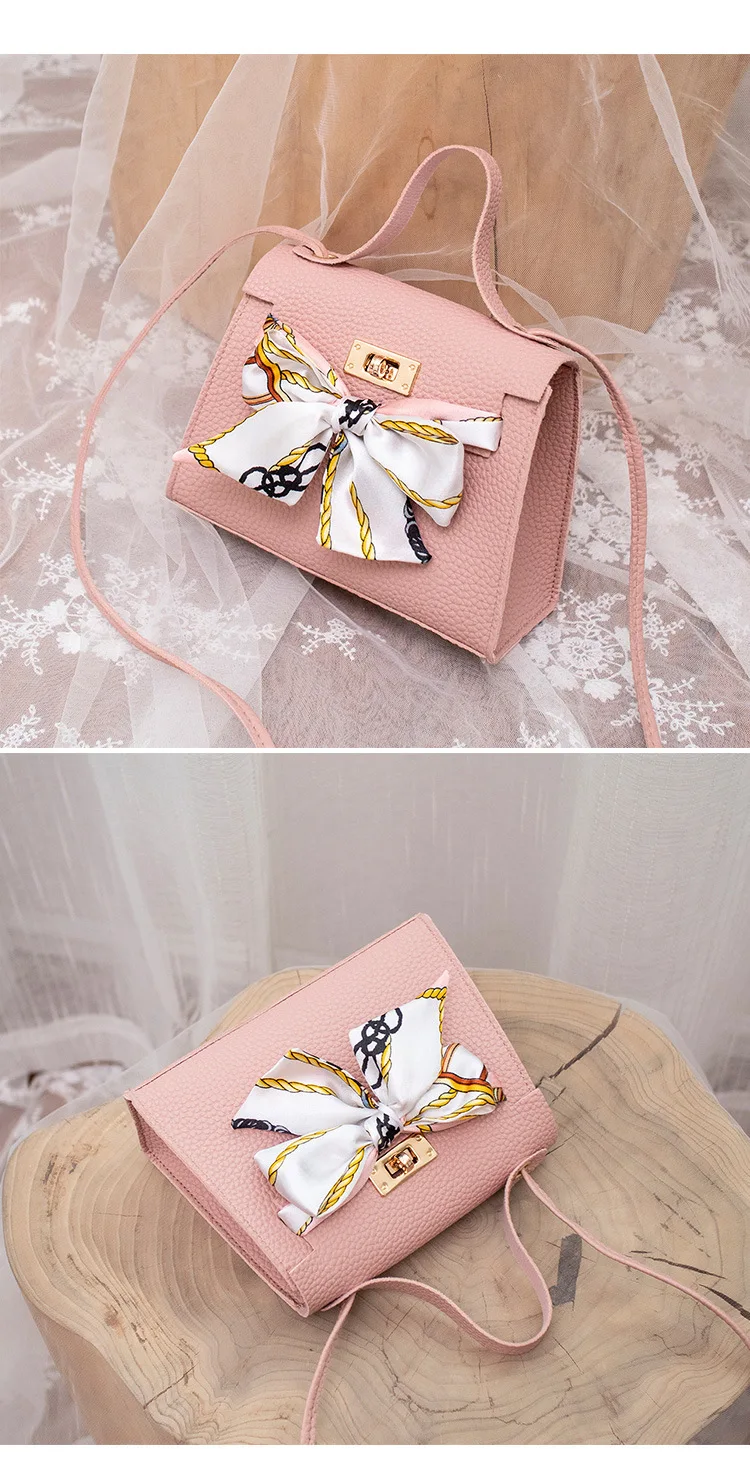 

Fashion Brand Simple Kelly Bag Lychee Pattern Silk Scarf Handbag 2021 New Shoulder Messenger Mobile Phone Bag Makeup Pouch