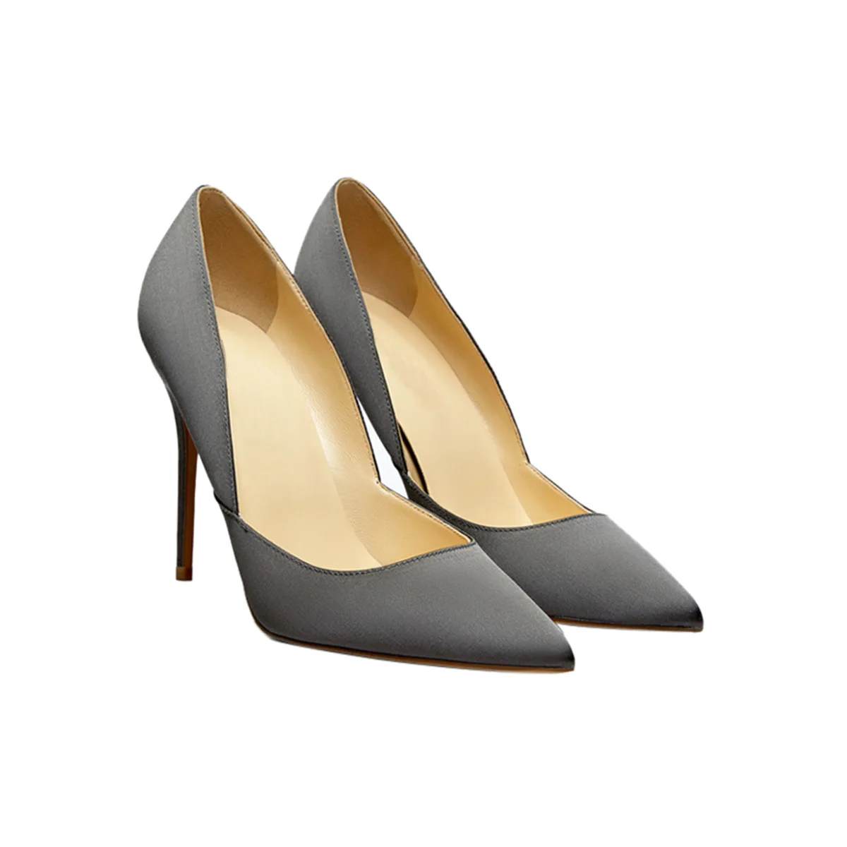 Женские туфли-лодочки однотонная женская обувь на высоком каблуке с острым