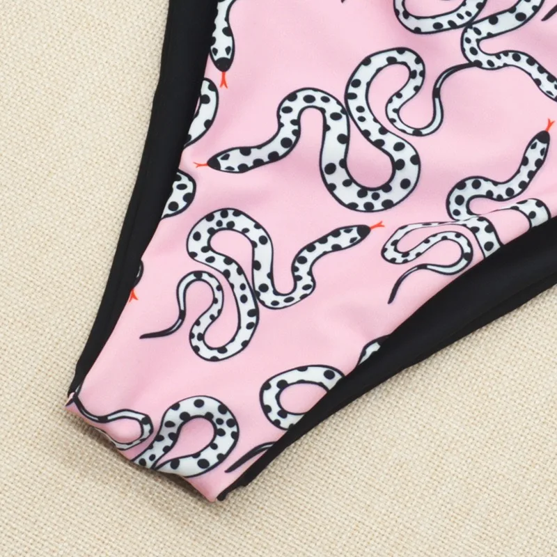 

BAZUHIA Low Waist Bikinis Swimsuit Women Print Tide Swimwear Women Sexy Solid Suit Biquini Brazilian Bikini 2021New Beachwear