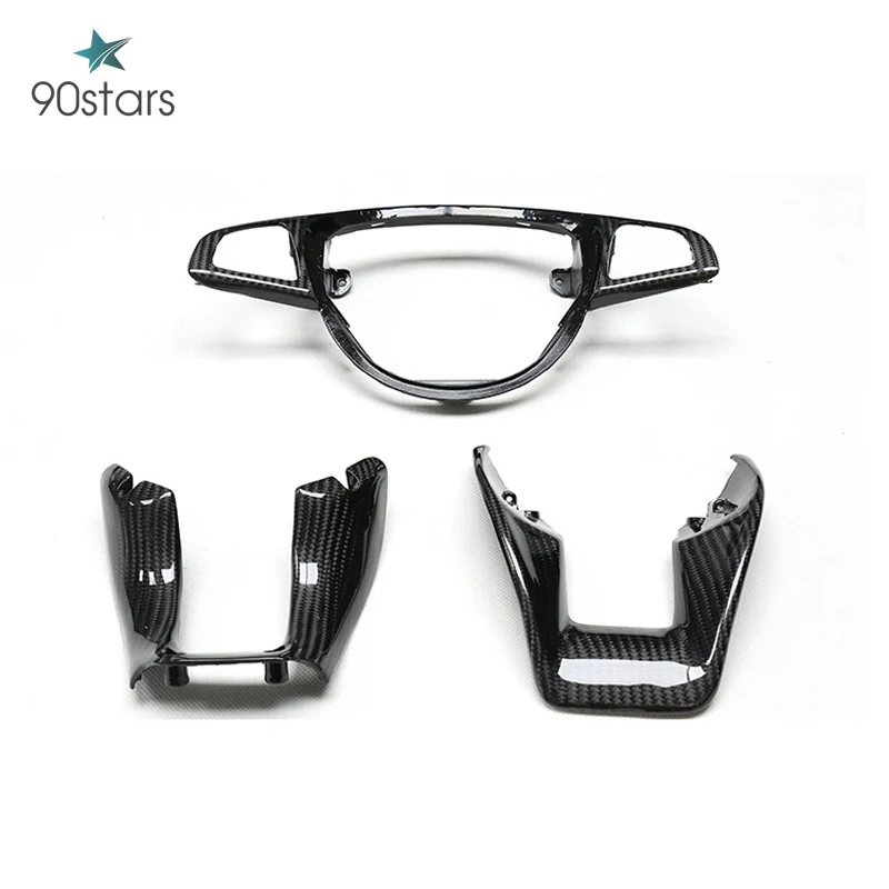 Купить Для Mercedes - Benz W205 C63 W176 A45 W213 E63 W117 C117 CLA45 CLS63 GLA45 AMG 2015-ON крышка рулевого колеса из углеродного волокна