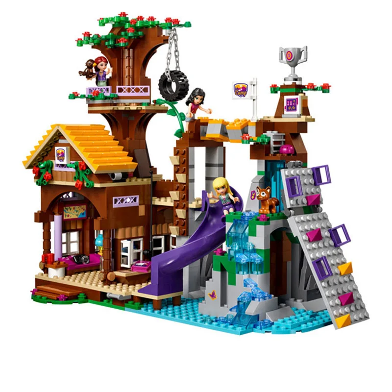 New Friend Girls Series 01047 Adventure Camp Tree House Good Set Model Building Blocks Brick As Gifts compatible 41122 | Игрушки и хобби