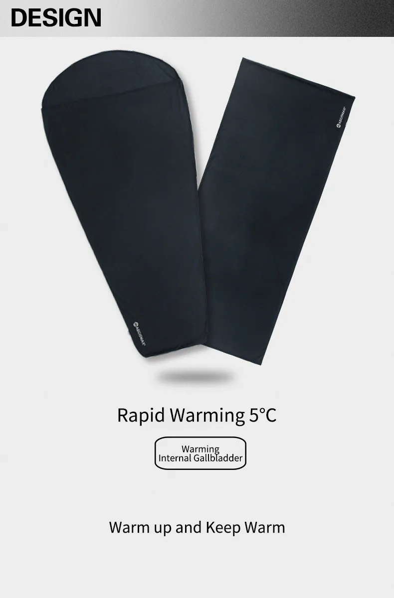 AEGISMAX кемпинг спальный мешок вкладыш конверт и Мумия Открытый Кемпинг портативный одноместный спальный мешок вкладыш замок температуры