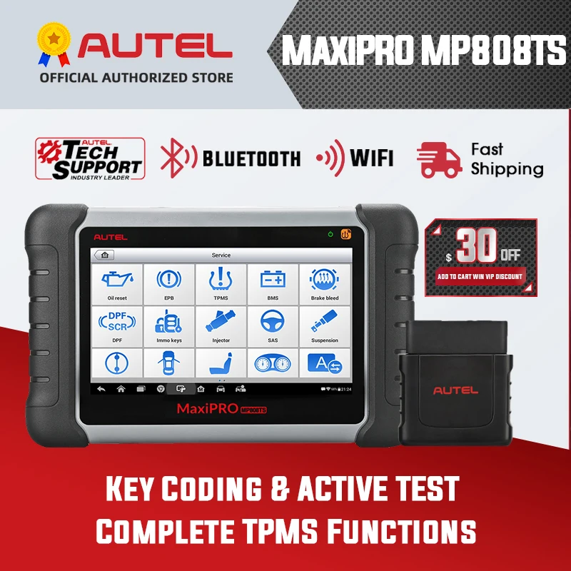 Autel MaxiPRO MP808TS OBDII Автомобильный диагностический инструмент OBD2 сканер OBD 2