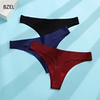 Бесшовные трусики из вискозы с Т-образной спинкой для женщин, стринги, сексуальное женское нижнее белье, однотонное женское нижнее белье большого размера 2XL