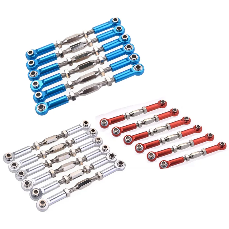 

6Pcs 71-86mm Aluminum Turnbuckle Rod Steering Linkage for RC 1/10 Redcat Traxxas HSP ZD Racing HPI Monster Truck