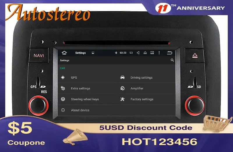 Автомобильный DVD-плеер на Android 9 0 GPS-навигация для Fiat croma 2005-2012 мультимедийный плеер