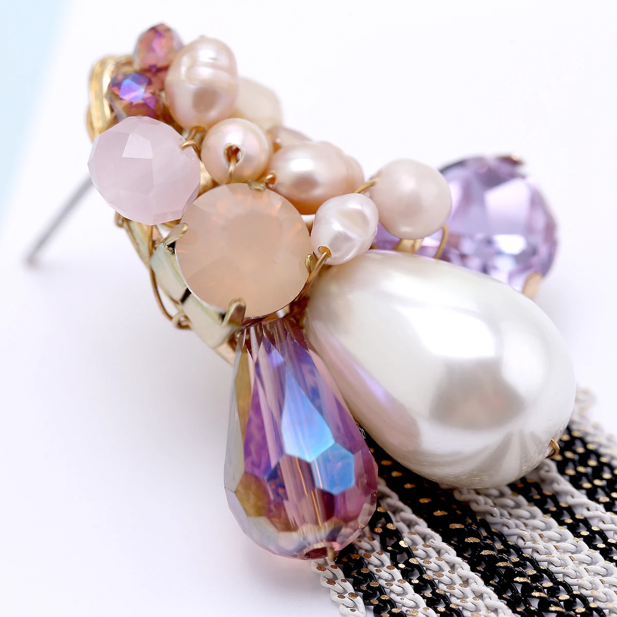 Серьги подвески HAHATOTO женские висячие ювелирные украшения с пресноводными