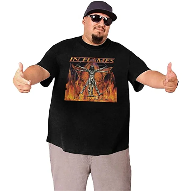 

Men's Big & Tall Short Sleeve Plus Size Cotton Soft Tshirt retro t shirt harajuku