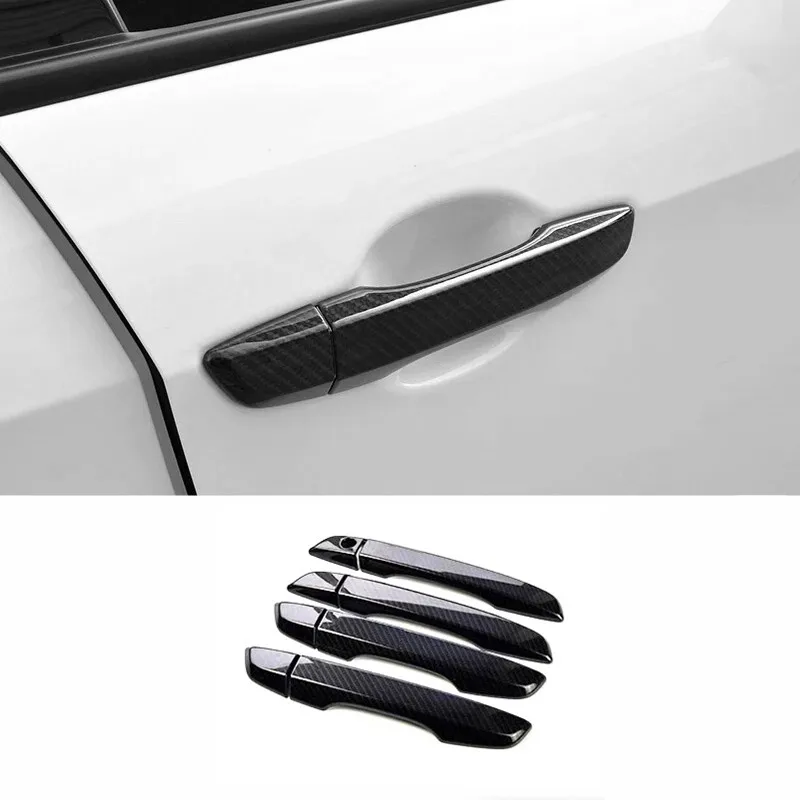 

For Honda Civic 10th 2016 To 2018 Car door Handle protector Decoration trim Cover-ABS Carbon fibre car styling Accessories 8pcs