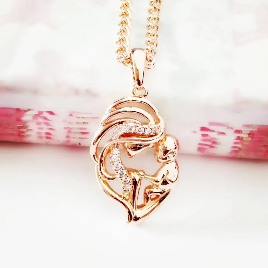 Православная мать и сын кулон женщин ювелирные изделия 585 золотой цвет модное