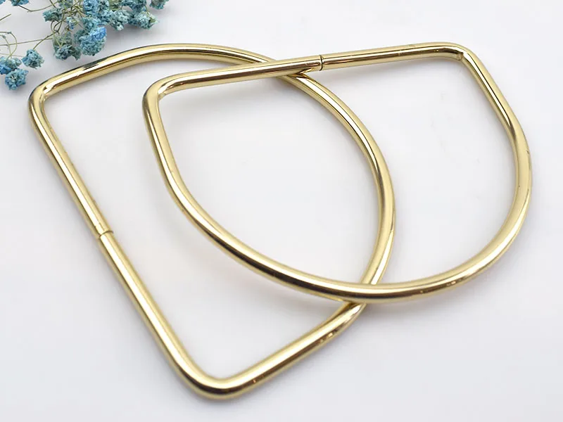 half circle gold 1 пара = 2 шт. Meetee сумки ручки металлические O D кольцо пряжки рамка сумочка кошелек плечевой ремень DIY Замена Кожа ремесло аксессуары - Цвет: half circle gold