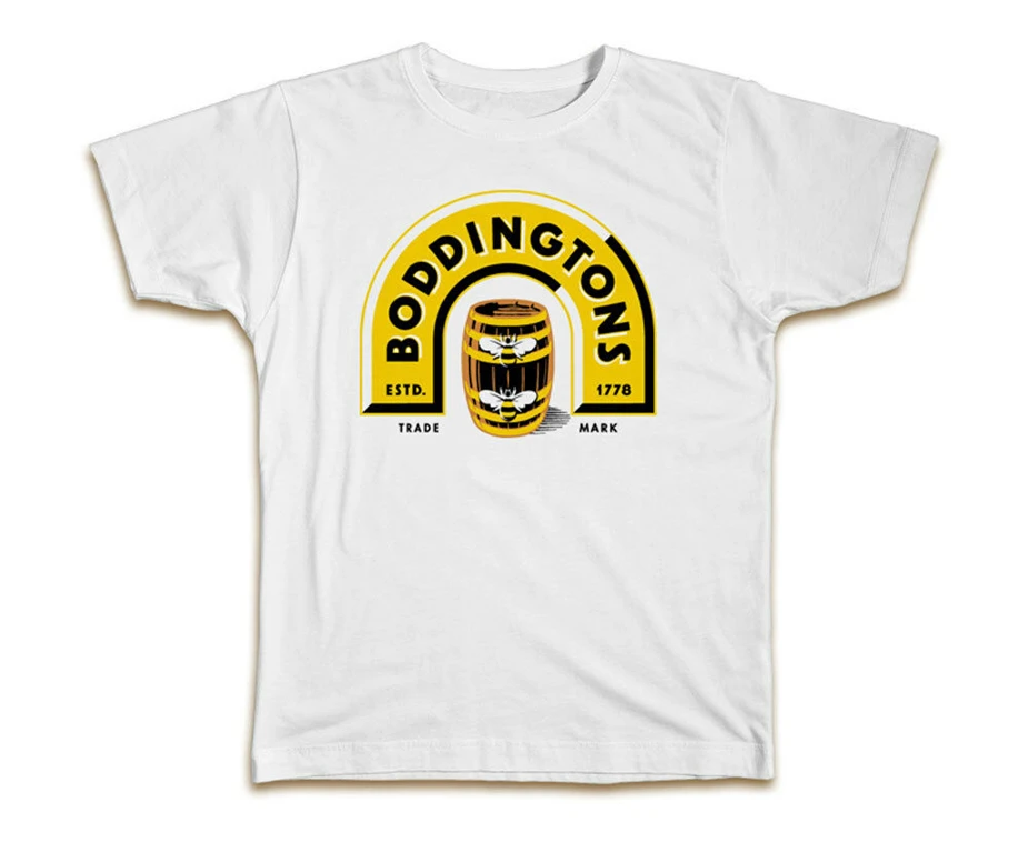 Мужская футболка Boddingtons на заказ S-3Xl новинка-белая бесплатная доставка