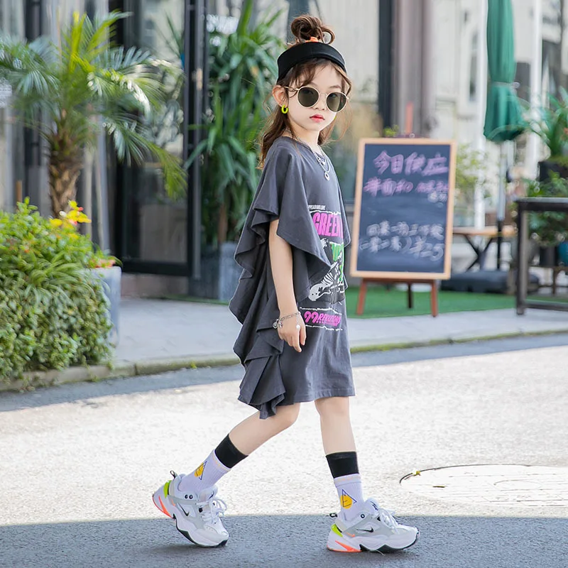 Летнее платье для девочек новинка 2020 детская одежда детей среднего возраста
