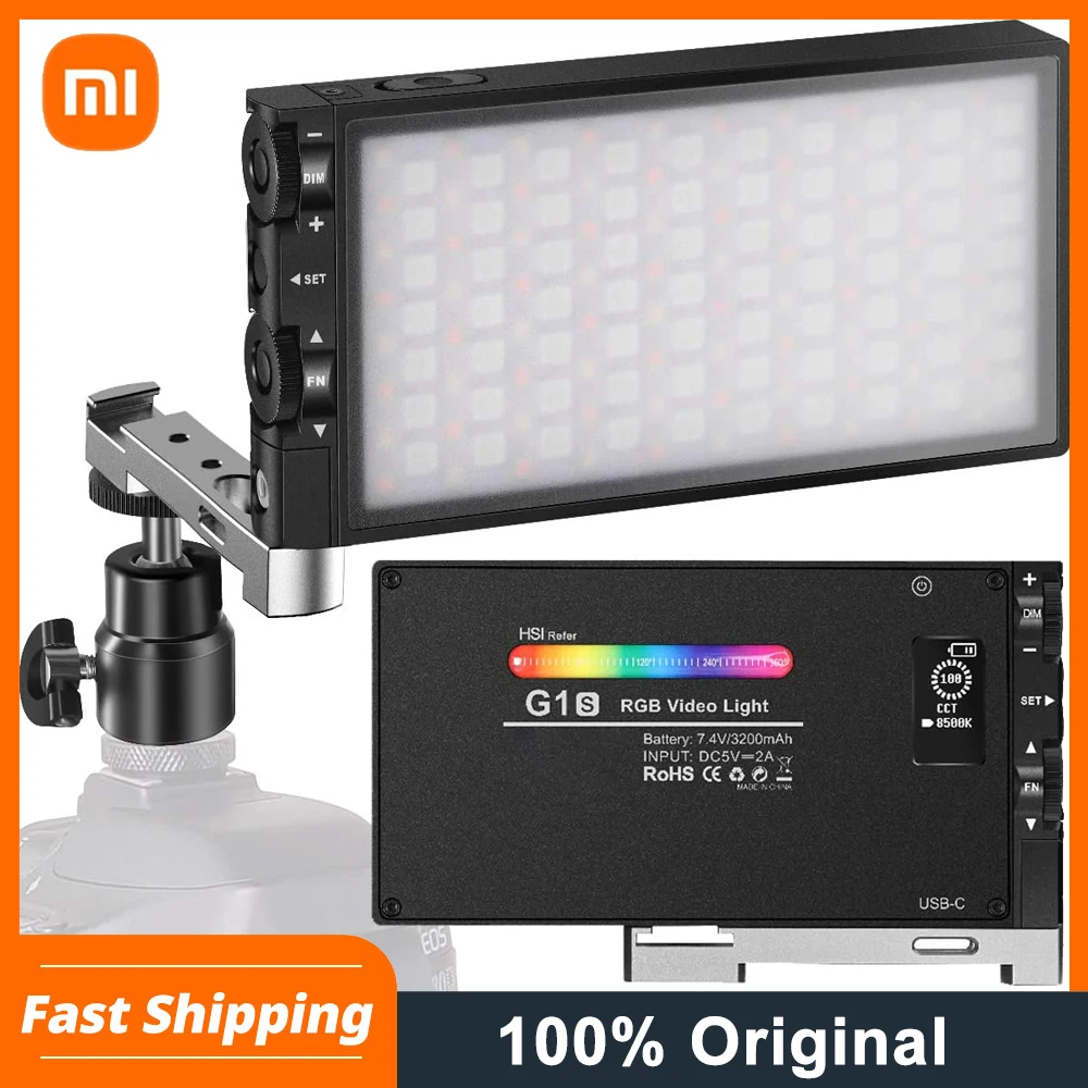 Xiaomi G1s RGB Video Light LED Camera Light Built-in Battery Full Color 12 Common Light Effects LED Video Light For Camera Phone enlarge