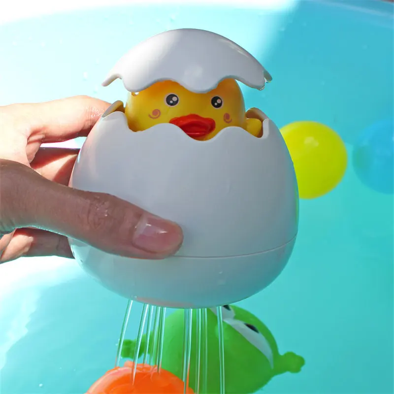 Baby Shower игры летняя животное Ванны плавающий яйцо спрей водные игрушки для ванной