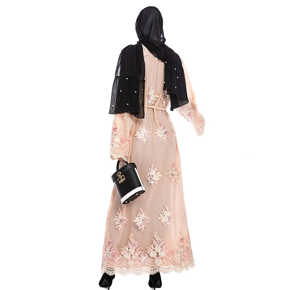 Новое поступление элегантное женское кимоно для Рамадана Abaya Robe Femme Дубай