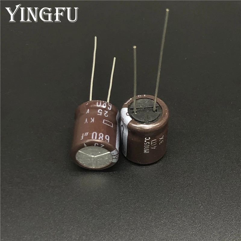 

50pcs 680uF 25V NIPPON NCC KY Series 12.5x15mm Low impedance Long Life 25V680uF Aluminum Electrolytic Capacitor