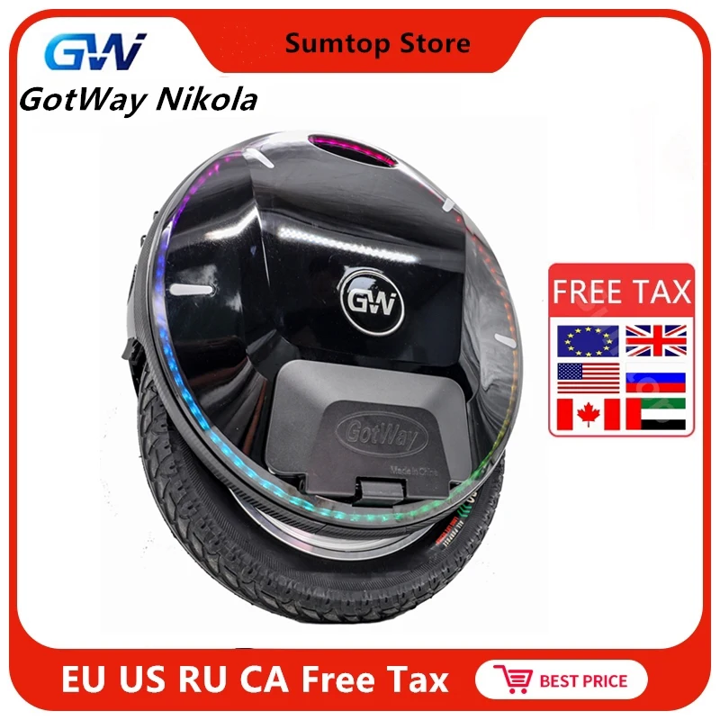 Самобалансирующийся электрический скутер GotWay Nikola 2020 84 в 1600WH /2100WH 2000 Вт мотор с