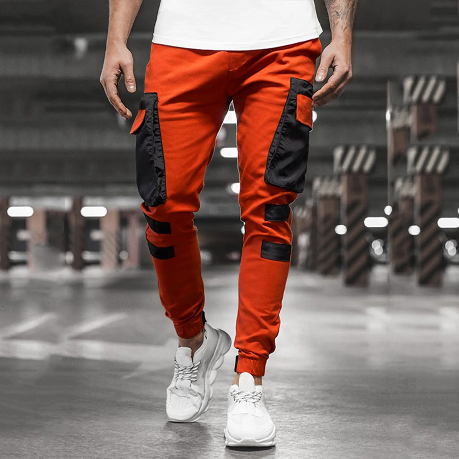 

2021 Men's Fashion Casual Daily Pants Stitching Leg Multi-pocket Pants Pants Simple Outdoor Comfy High Quality Pant Dropshipping