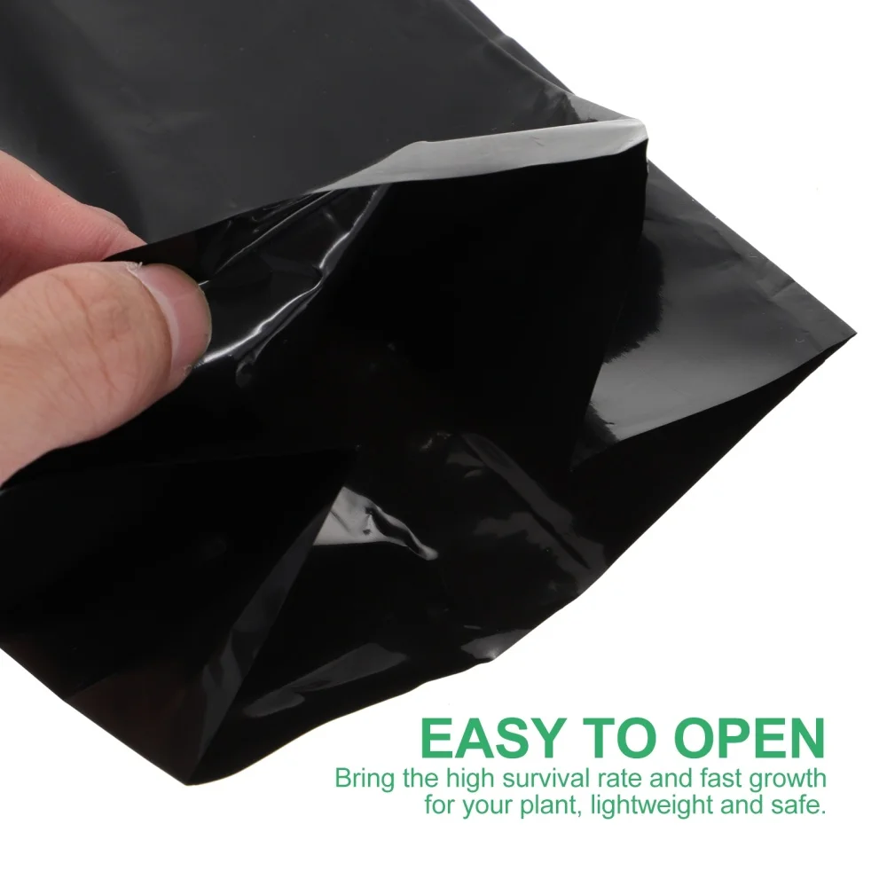 

100pcs Useful Plant Pouches Durable Black Planting Bags Farming Bags